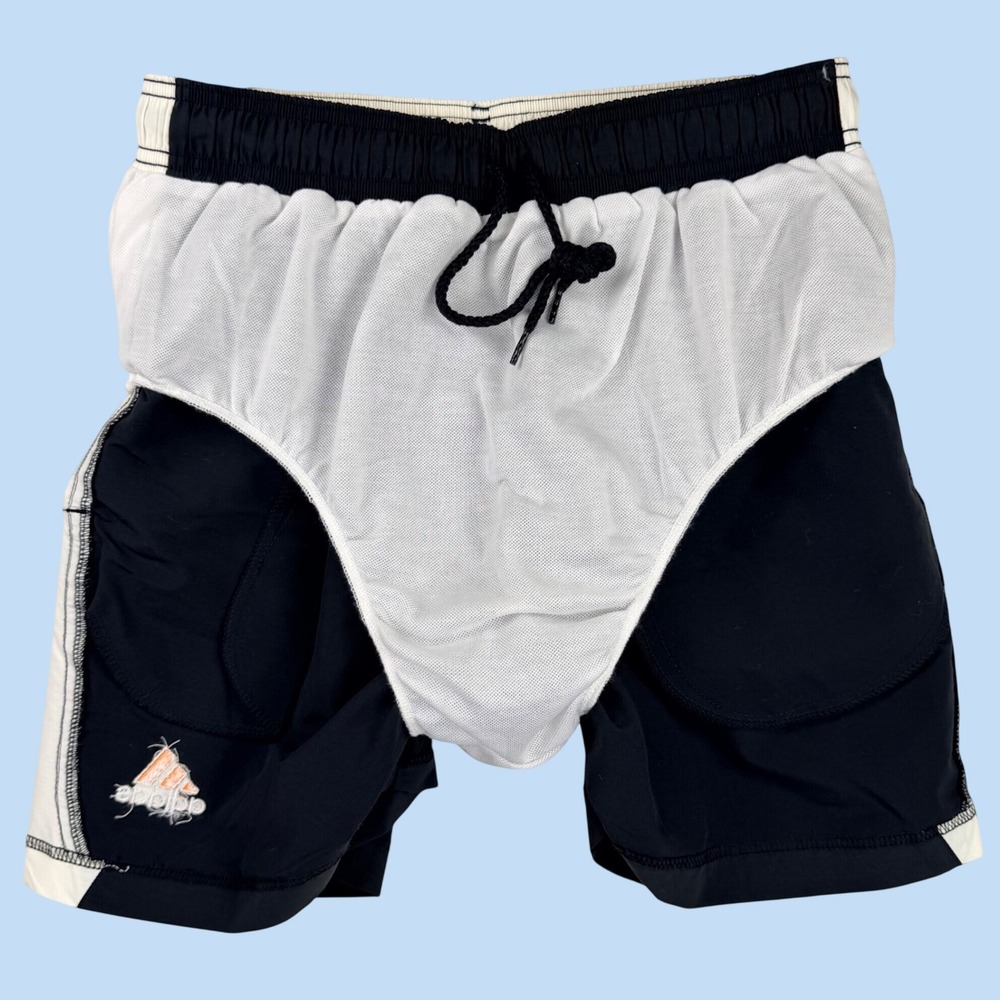 Vintage Adidas Ultimate Shorts Men 34 Black White Athletic Training 90s NWT - Picture 8 of 14